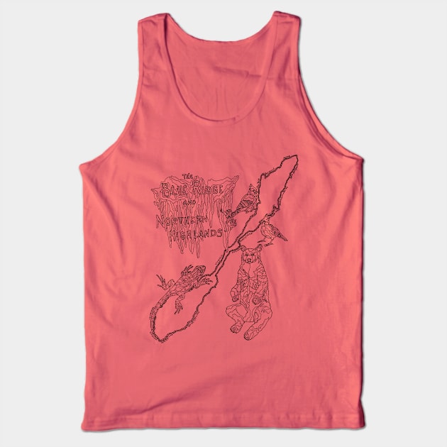 Blue Ridge and Northern Highlands Tank Top by Ballyraven